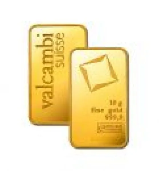 10 Gramm Goldbarren Valcambi in Blister mit Seriennummer