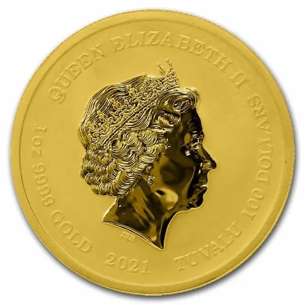 1 Unze Goldmünze Tuvalu 2021 | Serie: Gods of Olympus - Motiv: Hades