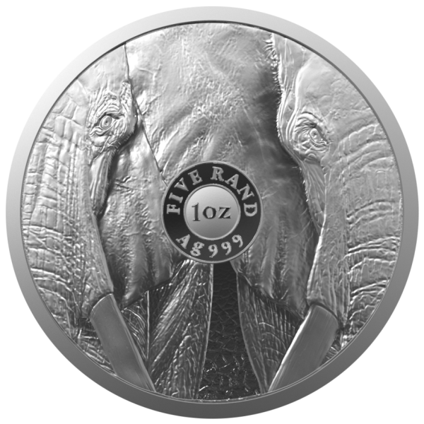 5 Rand | 1 Unze Silbermünze Südafrika 2021 | Serie: Big Five II - Motiv: Elefant | 1. Ausgabe