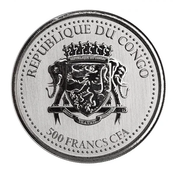 1 Unze Silbermünze Kongo 2022 - Motiv: GORILLA *