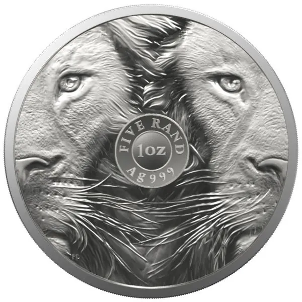 5 Rand | 1 Unze Silbermünze Südafrika 2022 | Serie: Big Five II - Motiv: Löwe | 2. Ausgabe
