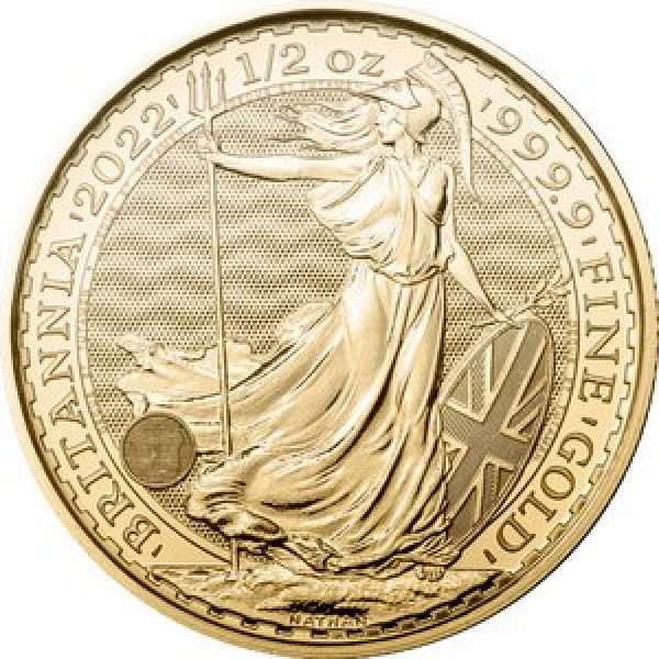 1/2 Unze Goldmünze Großbritannien 2022 - Britannia