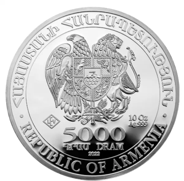 10 Unze Silbermünze Armenien 2022 - Arche Noah
