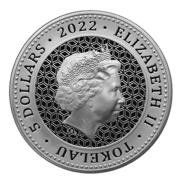1 Unze Silbermünze Tokelau 2022 | Motiv: Bulle und Bär ( Bull & Bear ) *