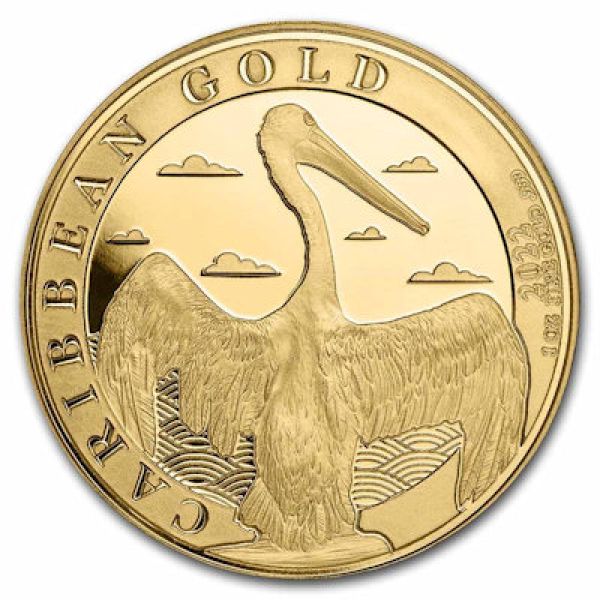 1 Unze Goldmünze Barbados 2022 | PELICAN - Pelikan