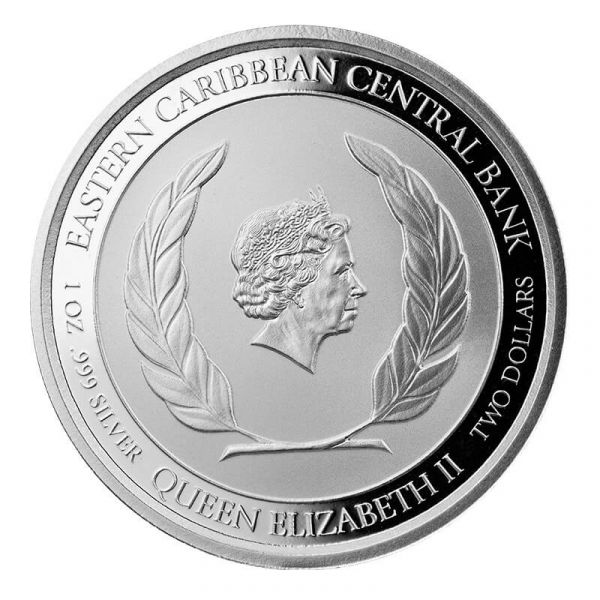 1 Unze Silbermünze Sankt Lucia 2021 | Eastern Caribbean EC8 - Motiv: St Lucia