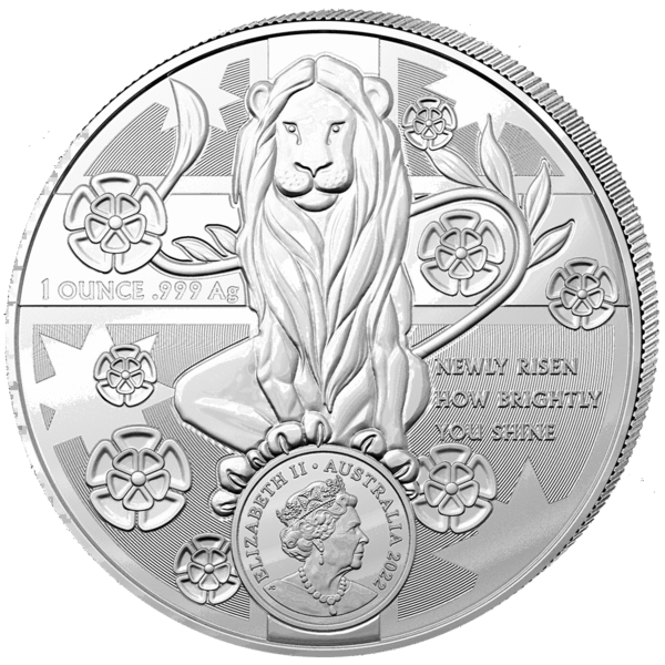 1 Unze Silbermünze Australien 2022 | Känguru - Coat of Arms | RAM Ausgabe