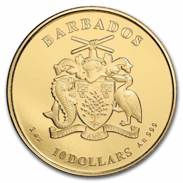 1 Unze Goldmünze Barbados 2022 | CARIBBEAN GOLD | Seepferdchen - Seahorse