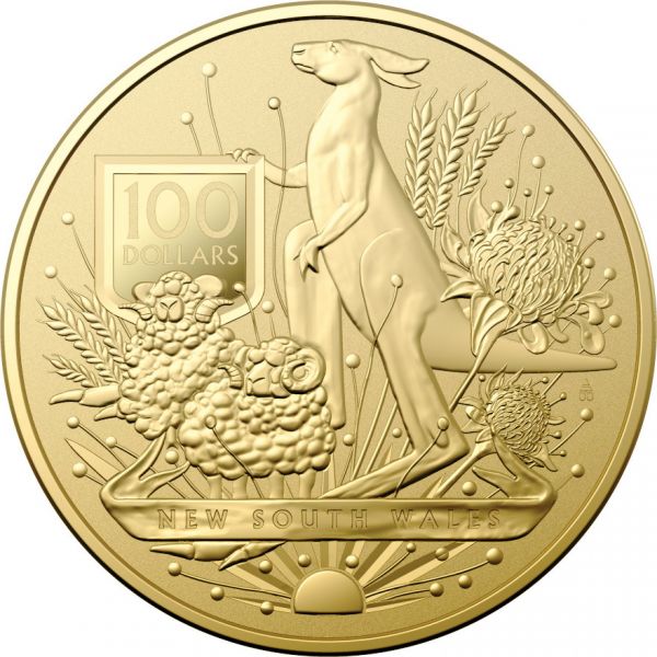 1 Unze Goldmünze Australien 2022 | Känguru - Coat of Arms | RAM Ausgabe