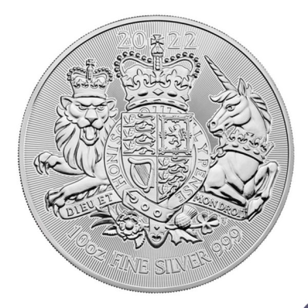 10 Unze Silbermünze Großbritannien 2022 - The Royal Arms