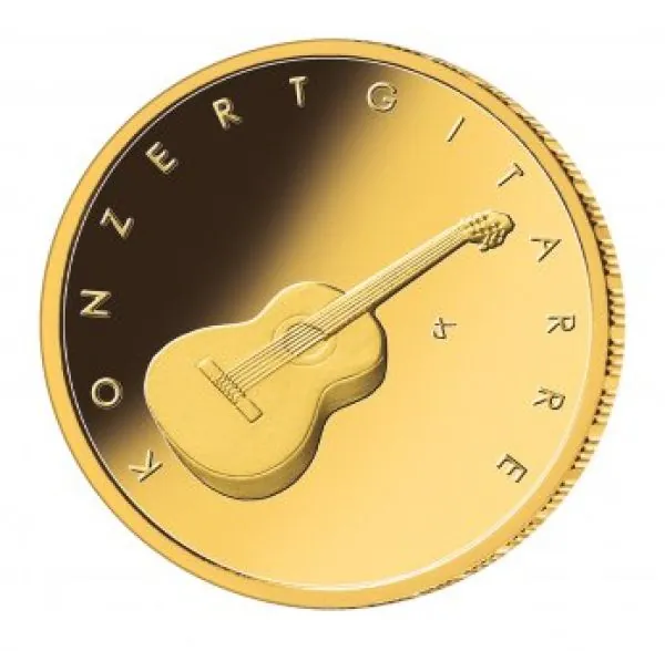 1/4 oz Goldmünze Deutschland 50 Euro 2022 Musikinstrumente Konzertgitarre – 5. Ausgabe