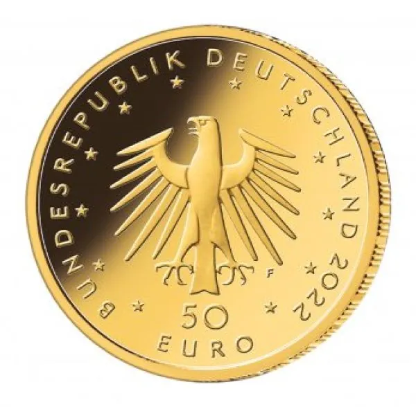 1/4 oz Goldmünze Deutschland 50 Euro 2022 Musikinstrumente Konzertgitarre – 5. Ausgabe