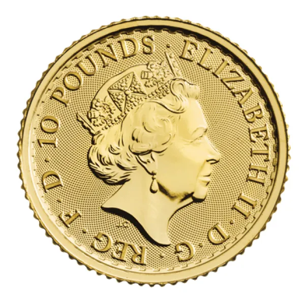 1/10 Unze Goldmünze Großbritannien 2023 - Britannia | Motiv: Königin Elizabeth ( Elizabeth II. )