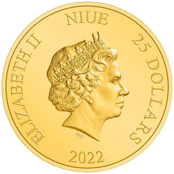 1/4 Unze Goldmünze Niue 2022 in Polierte Platte | Disney`s Classics Ausgabe - Motiv: 75 jähriges Jubiläum Dagobert Duck ™ - Scrooge McDuck ™