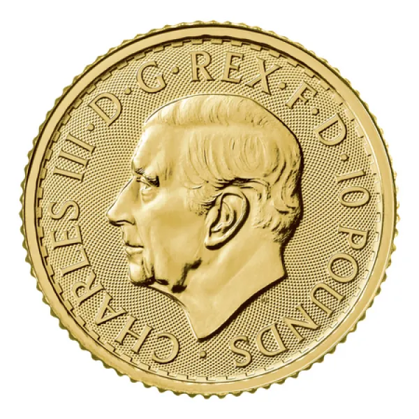 1/10 Unze Goldmünze Großbritannien 2023 - Britannia | Motiv: König Charles ( Charles III. )