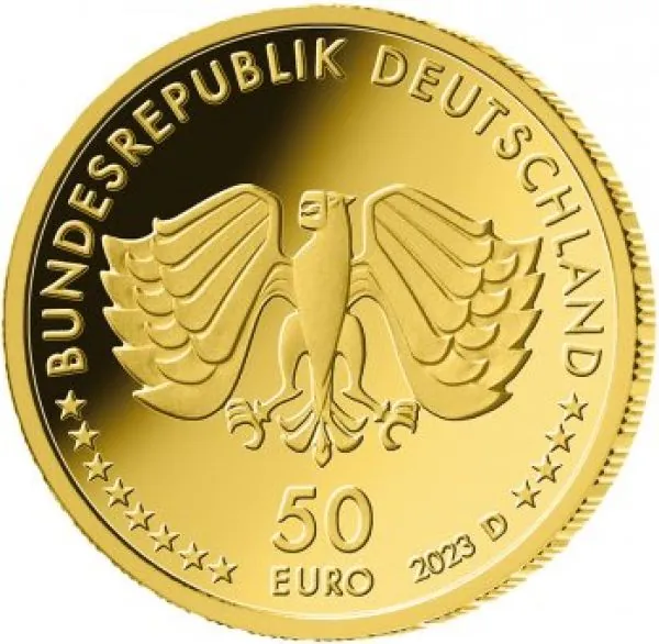 Deutschland 50 Euro Gold Gedenkmünze 2023 | Serie: Deutsches Handwerk - Motiv: Ernährung | 1. Ausgabe | Prägeanstalt: A - BERLIN