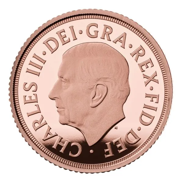 Großbritannien 1/2 Pfund Sovereign Goldmünze 2024 in Polierte Platte - The Half Sovereign | Motiv: König Charles ( Charles III. )
