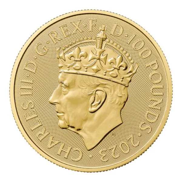 1 Unze Goldmünze Großbritannien 2023 | Motiv: The Coronation of His Majesty King Charles III.