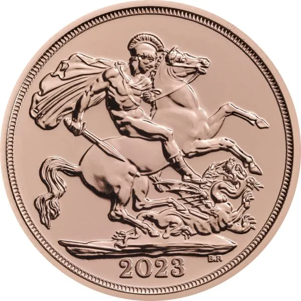 Großbritannien 1 Pfund Sovereign Goldmünze 2023 - The Coronation Sovereign | Motiv: König Charles ( Charles III. )