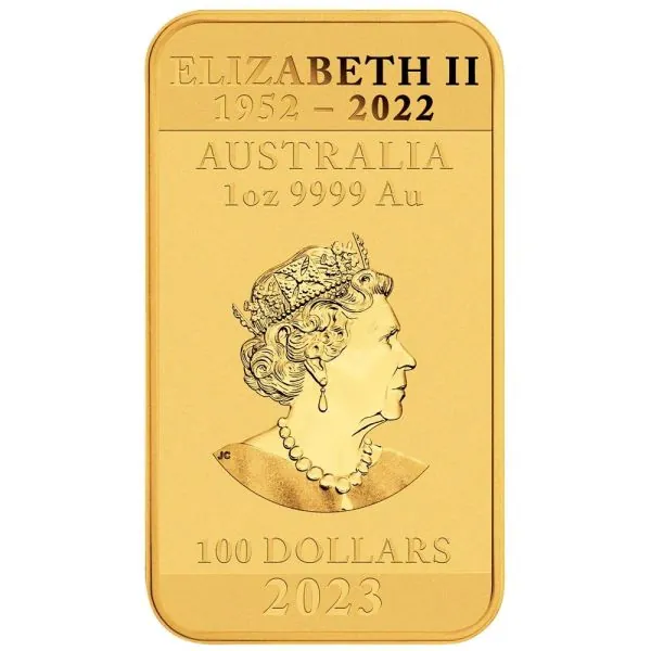 1 Unze Gold Münzbarren Australien 2023 - Dragon Rectangle
