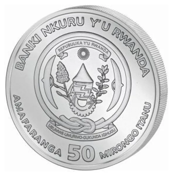 1 Unze Silbermünze Ruanda 2023 - Berggorilla | 15 Jahre Jubiläumsausgabe