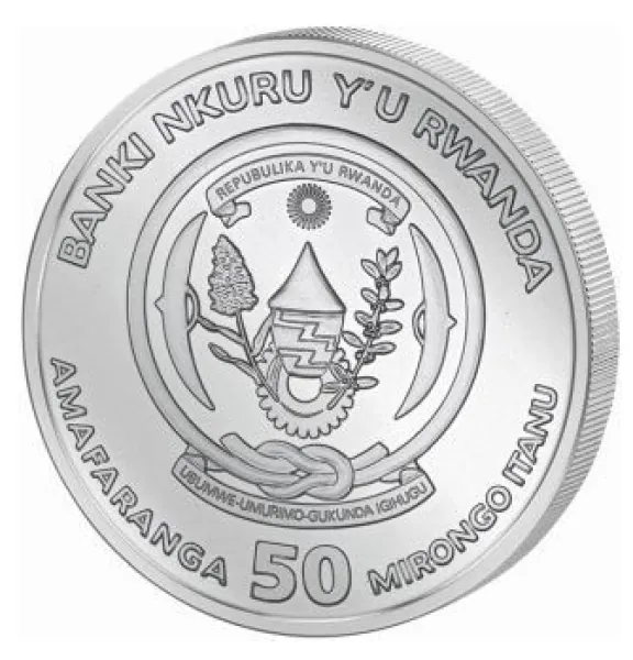 1 Unze Silbermünze Ruanda 2023 - Berggorilla in Polierter Platte | 15 Jahre Jubiläumsausgabe