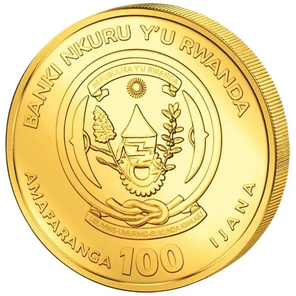 1 Unze Goldmünze Ruanda 2023 - Berggorilla | 15 Jahre Jubiläumsausgabe