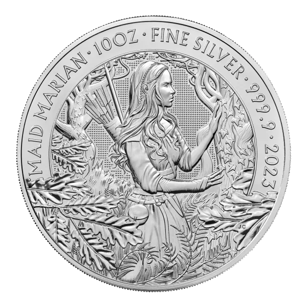 10 Unze Silbermünze Großbritannien 2023 | Serie: Myths and Legends - Motiv: Maid Marian