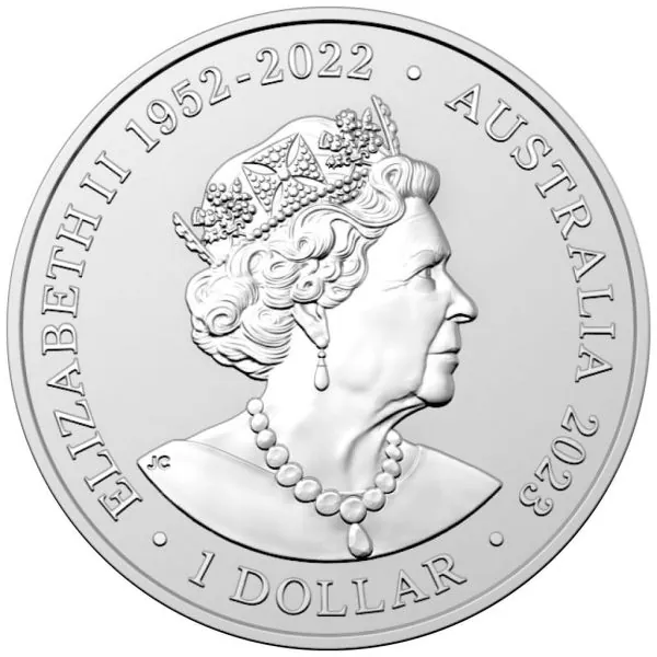 1 Unze Silbermünze Australien 2023 | Serie: Antarktis Territorium - Motiv: Buckelwal | RAM Ausgabe