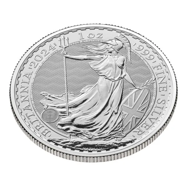 1 Unze Silbermünze Großbritannien 2024 - Britannia | Motiv: König Charles ( Charles III. )