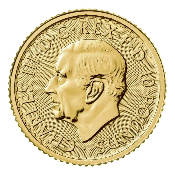 1/10 Unze Goldmünze Großbritannien 2024 - Britannia | Motiv: König Charles ( Charles III. )