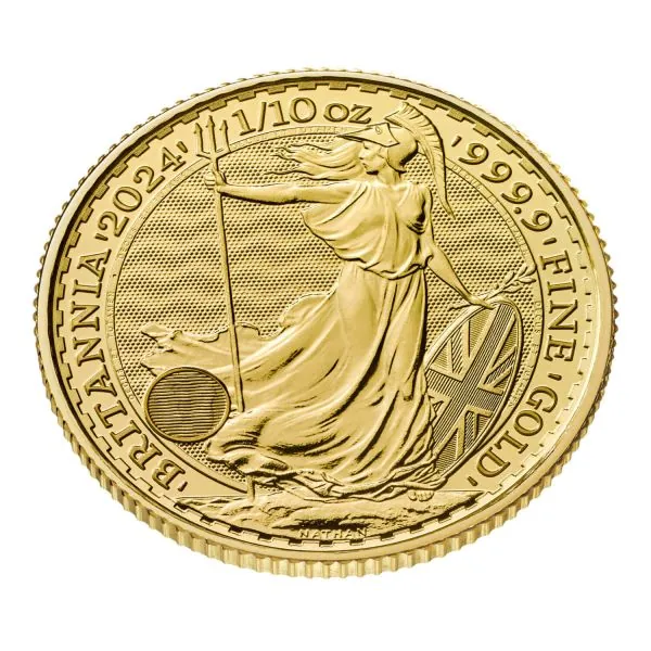 1/10 Unze Goldmünze Großbritannien 2024 - Britannia | Motiv: König Charles ( Charles III. )