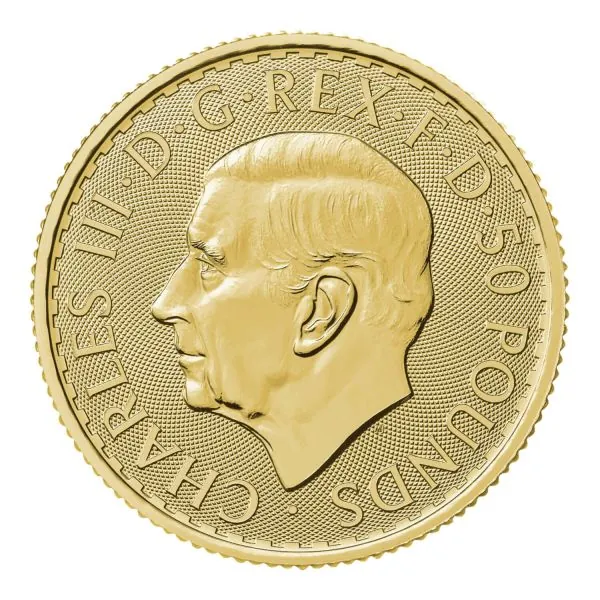 1/2 Unze Goldmünze Großbritannien 2024 - Britannia | Motiv: König Charles ( Charles III. )