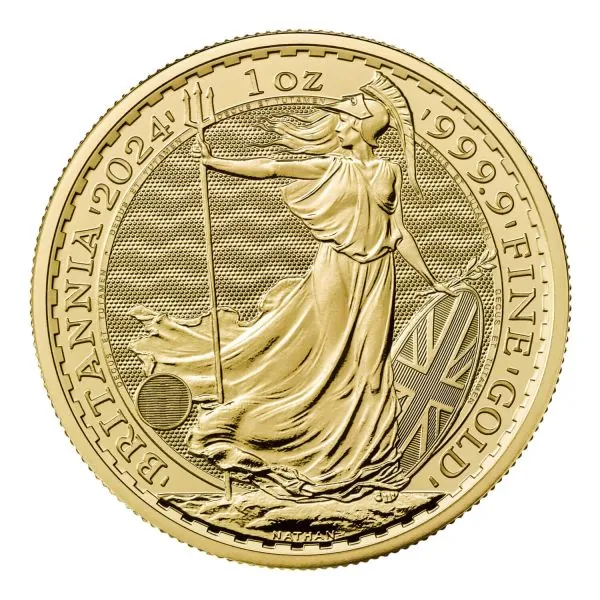 1 Unze Goldmünze Großbritannien 2024 - Britannia | Motiv: König Charles ( Charles III. )