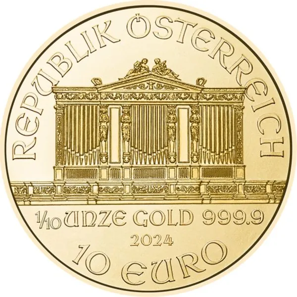 1/10 Unze Goldmünze Österreich 2024 - Wiener Philharmoniker