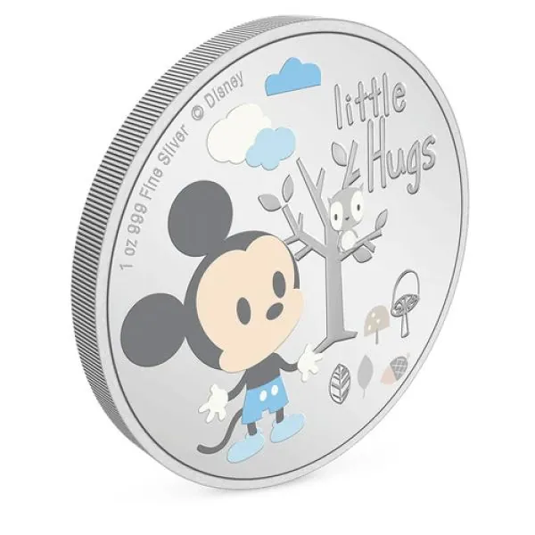 1 Unze Silbermünze Niue 2024 PP in Farbe | Disney`s ™ Baby Little Hugs | Motiv: Junge ( Boy )