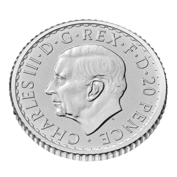 1/10 Unze Silbermünze Großbritannien 2024 - Britannia | Motiv: König Charles ( Charles III. )