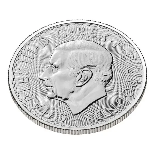 500 x 1 Unze Silbermünze Großbritannien 2024 - Britannia in der MasterBox | Motiv: König Charles ( Charles III. )