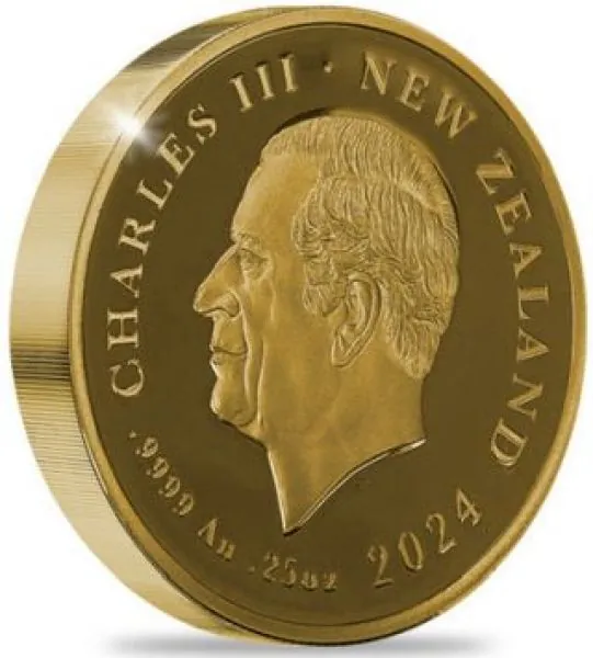 1/4 Unze Goldmünze Neuseeland 2024 - Kiwi in Polierte Platte