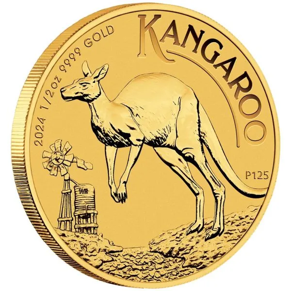 1/2 Unze Goldmünze Australien 2024 - Känguru