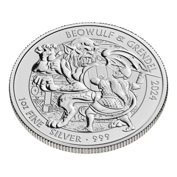 1 Unze Silbermünze Großbritannien 2024 | Serie: Myths and Legends - Motiv: Beowulf & Grendel