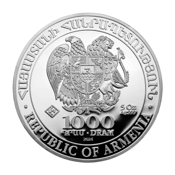 5 Unze Silbermünze Armenien 2024 - Arche Noah