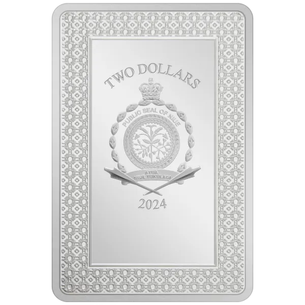 1 Unze Silbermünze Niue 2024 Polierte Platte in Farbe | Serie: Tarot Cards | Motiv: Der Turm - The Tower ( 17. Ausgabe ) *