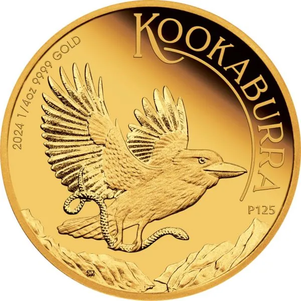 1/4 Unze Goldmünze Australien 2024 in Polierte Platte - Kookaburra