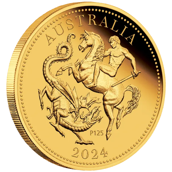 Australien 50 Dollar Double Sovereign Goldmünze 2024 in Polierte Platte - The Perth Mint’s 125th Anniversary Australia Sovereign