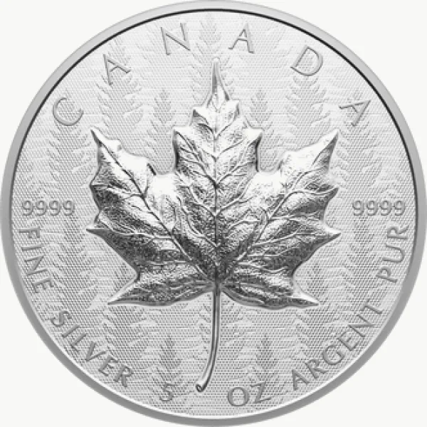 5 Unze Silbermünze Kanada 2024 Reverse Proof in ULTRA HIGH RELIEF | Motiv: Maple Leaf