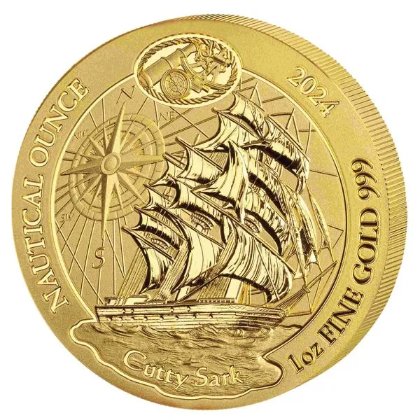 1 Unze Goldmünze Ruanda 2024 | Nautische Unze ( Nautical Ounce ) - Motiv: Cutty Sark