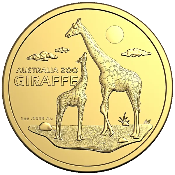 1 Unze Goldmünze Australien 2024 | Serie: Australia Zoo - Motiv: Giraffe