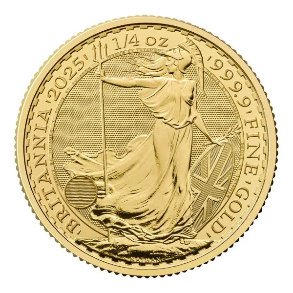 1/4 Unze Goldmünze Großbritannien 2025 - Britannia | Motiv: König Charles ( Charles III. )