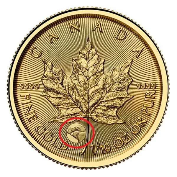 1/10 Unze Goldmünze Kanada 2025 im Blister - Maple Leaf | Treasured Gold Maple Leaf - Privy Mark: Polar Bears - Eisbären ( Premium Bullion )